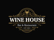 © monspix - Bar and restaurant ornate vintage typography logo with decorative ornamental flourish frame