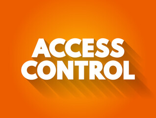 Poster - Access control text quote, concept background