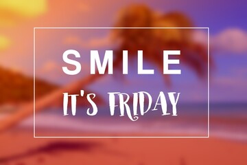 Wall Mural - Smile it's Friday - office motivation
