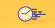 © srenhouse - Analog clock on isolated background, concept of time, quick, fast, modern minimal style. 3d rendering