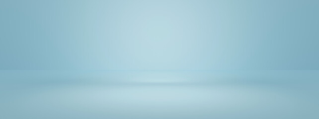 Abstract pastel teal color and gradient cyan light background with mint green table backdrops display product design. Turquoise empty space room for showing. Blur 3D render podium stage vector texture