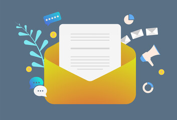 Poster - lead generation digital email marketing subscription rate idea. drip advertising e-mail newsletter c