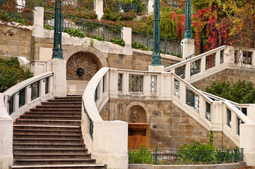 Sticker - Strudlhofstiege staircase in Vienna Austria