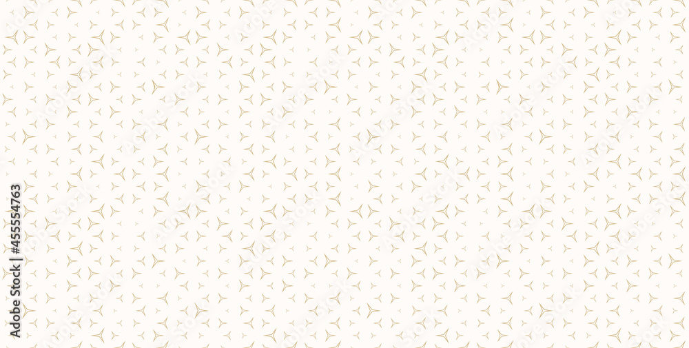 Golden vector seamless pattern with small linear triangles. Subtle ...