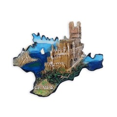 Wall Mural - Magnetic souvenir from the island Crimea isolated on a white background