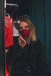© Scopio - Portrait of a Woman wearing red face mask
