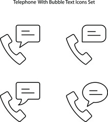 Poster - telephone icons set isolated on white background. telephone icon thin line outline linear telephone symbol for logo, web, app, UI. telephone icon simple sign.