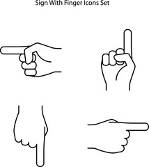 Fototapete - Click hand vector icon. Pointing finger sign. Cursor pointer symbol. Web and application interface image.