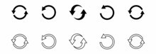 Refresh Icon, Reload Icon, Rotation Icon Vector Refresh Symbol Illustrations
