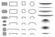 © Полякевич Олена - Realistic transparent grey geometric figures with shadow effects icon set. Line art. Vector illustration. Stock image.