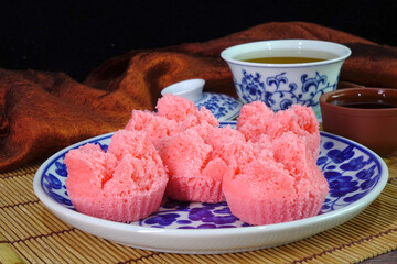 Chinese prosperity cake or Fa Gao (Fortune cake, Lucky cake) is often made and eaten during Chinese New Year to bring prosperity in the new year, and for all Chinese festival