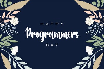 Programmer day. Holiday concept. Template for background, banner, card, poster with text inscription. Vector EPS10 illustration