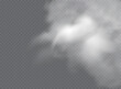 © luda - Fog or smoke isolated transparent special effect. White vector cloudiness, mist or smog background.