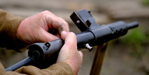 British world war two Sten machine pistol. 9 mm.