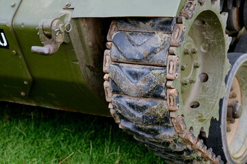 World war two tank tracks and drive equipment.