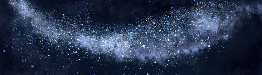 Wall Mural - space background with realistic nebula and lots of shining stars. infinite universe and starry night