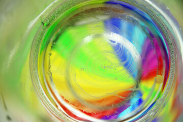 Wall Mural - macro of oil and water texture