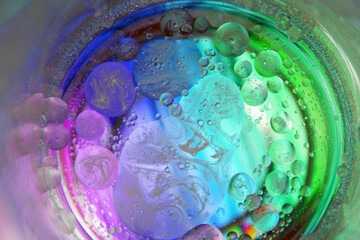 Wall Mural - macro of oil and water texture