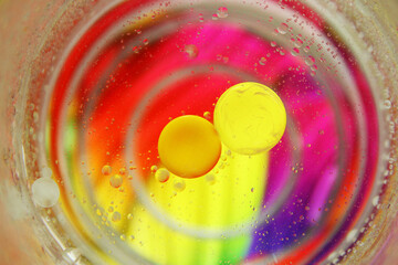 Wall Mural - macro of oil and water texture