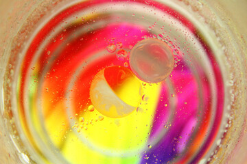 Wall Mural - macro of oil and water texture