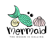 Mermaid Slogan Text Summer Concept Design For Kids Fashion Graphics And T Shirt Prints