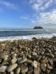 Sticker - Scenic view of the Cala iris beach in Al hoceima