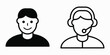 © KOSTA_UKRAINE - On line assistant consultant. Adviser. Advisor. Counselor. Counsellor. Consultor. Assistant. Operator. Vector icon.
