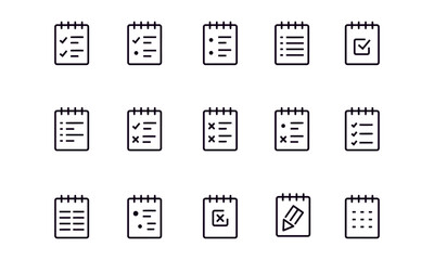  List icon set vector design 