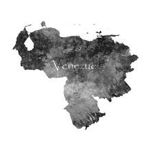 Old Abstract Grunge Map Of Venezuela With Ancient Map And Letters On White Background. Vector EPS 10.