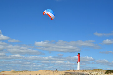 Poster - Phare de la Coubre, prés de la palmyre sur la cote sauvage en charente maritime