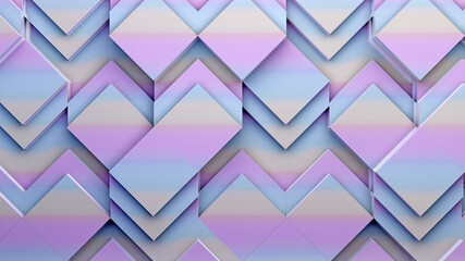 Wall Mural - wall with geometric shapes in pastel colors