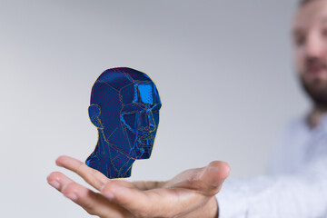 Aufkleber - Artificial Intelligence concept. Creative brain concept