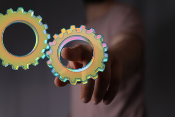 Poster - Gear With Success Concept digital