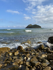 Sticker - Scenic view of the Cala iris beach in Al hoceima