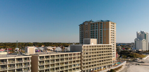 Wall Mural - Beautiful aerial view of Myrtle Beach skyline on a sunny day, South Carolina