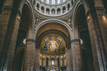 Interior Of Sacred Heart Church In Paris France