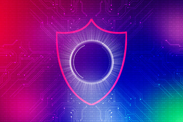 Poster - 2d illustration Security concept - shield 