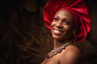 © STOCKEROcr - retrato de una hermosa mujer negra con un turbante en su cabeza