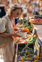 Woman At Organic Market