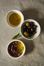 Marinated Olives And Oil With Herbs
