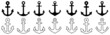 Anchors icon set. Nautical signs. vector illustration