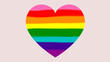 heart with rainbow pride LGBT+ flag