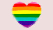 heart shaped rainbow pride LGBT+ flag