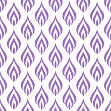Fire Symbols Seamless Purple Pattern. Vector Illustration. Spurts Of Flame. Vector Fire Seamless Background For Web Pages, Wallpaper, Packaging.