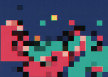 Sci-Fi Night Pixel Illustration