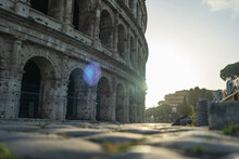 The Coliseum Of Rome At Sunset