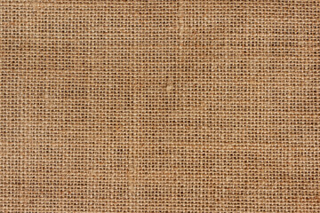 Wall Mural - Natural linen raw uncolored close-up. Sack woven, sacking burlap texture