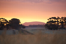 Sunset Over Australian Country Landscape