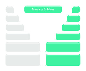 Poster - Message bubbles chat vector. Vector template of message bubbles chat boxes icon. Vector illustration