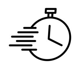 fast delivery time icon line art vector icon for apps and websites